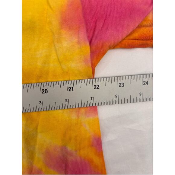 Men's Colortone Hip HAPPENS T-shirt XL Yellow Multi-color Tie Dye - Picture 4 of 12